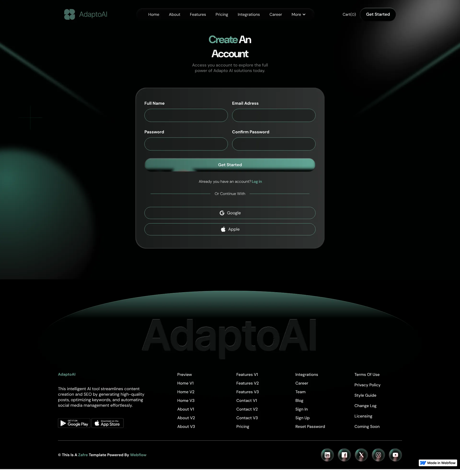 page screenshot